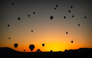 Floating over Cappadocia