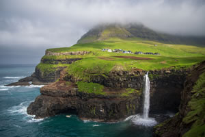 MULAFOSSUR WATERFALL FAROE ISLAND